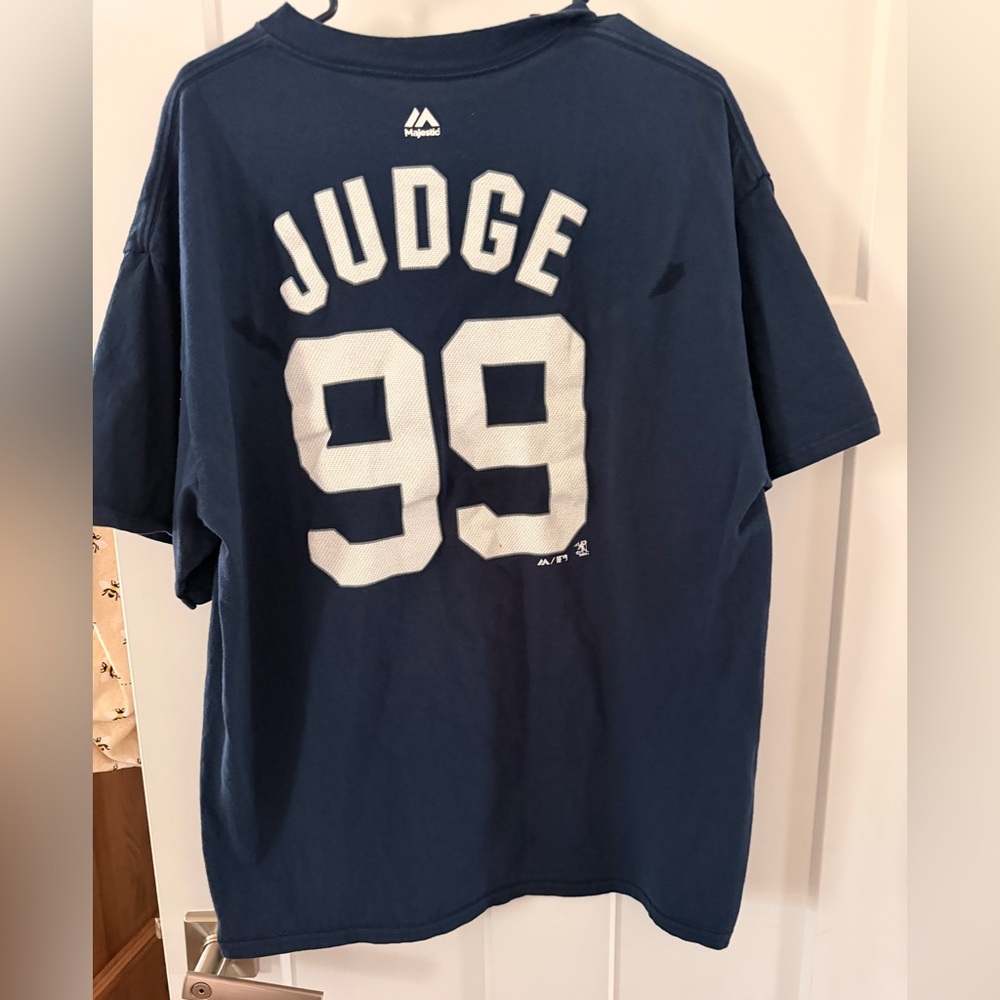 Majestic Navy Judge 99 Short-Sleeve Jersey Tee